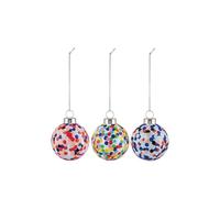 Alessi Proust AM43SET3 - Set de 3 Bolas de Àrbol de Navidad de Design, Decorada a Mano en Vidrio Soplado