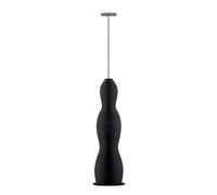 Alessi Pulcina MDL11 B - Batidor Espumador De Leche De Design, En Resina Termoplástica, Batidor De Acero Y Batería Recargable, Negro