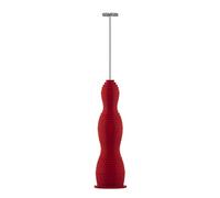 Alessi Pulcina MDL11 R - Batidor Espumador de Leche de Design, en Resina Termoplástica, Batidor de Acero y Batería Recargable, Rojo
