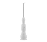 Alessi Pulcina MDL11 W - Batidor Espumador de Leche de Design, en Resina Termoplástica, Batidor de Acero y Batería Recargable, Blanco