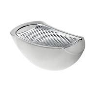 Alessi Parmenide AARU01 I - Rallador con Recogedor de Design, Resina Termoplástica y Acero Pulido, Hielo