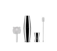 Alessi - Set Compuesto de: coctelera Americana o Boston, colador de Bar, batidora de Bar y medidor para cóctel en Acero Inoxidable 18/10