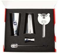 Alessi - Set Compuesto de: coctelera Americana o Boston, colador de Bar, batidora de Bar y medidor para cóctel en Acero Inoxidable 18/10