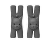 Alessi - Set de dos pinzas en resina termoplástica, negro con imán