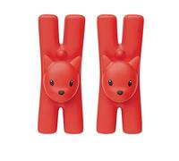 Alessi - Set de dos pinzas en resina termoplástica, red orange con imán
