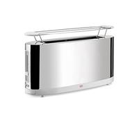Alessi SG68 Tostador de Diseño con Rejilla para Bollos, Acero Inoxidable y PC, Blanco