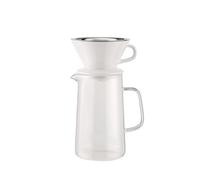 Alessi Slow Coffee KT01S1 - Set de Slow Coffee de Design, Compuesto por Jarra, Portafiltro y Filtro de Malla, en Acero Inoxidable 18/10