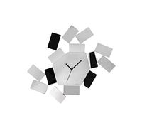 Alessi Stanza Scirocco Wall Clock Reloj de Pared, Acero Inoxidable, Plata, 27 x 1.665 x 15.5 cm