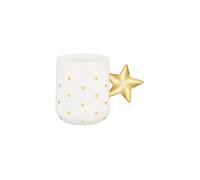 ALESSI Taza de Navidad con asa 0,37l DELIGHT Blanco/Oro blanco