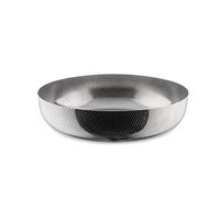 Alessi Textura Extra Ordinaria JM17/24 T - Cesta Redonda de Diseño Minimalista en Acero Inoxidable 18/10 con Decoraciones, Gránulos en relieve, Ø 24 cm