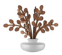 Alessi Difusor de fragancia The Five Season MW64 1S W, porcelana, hojas en caoba, blanco