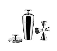 Alessi The Tending Box GIA26SET - Set de Coctelería con Coctelera Parisienne, Colador de Doble Barra, Quadri Combo Jigger, en Acero Inoxidable 18/10