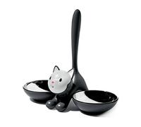 Alessi Tigrito AMMI09 B Cuenco de Animales de Diseño, Acero Inoxidable 18/10 y Resina Termoplástica, Negro
