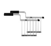 Alessi Toru NE03RA B, Juego de Dos Pinzas para Tostadora, en Acero Inoxidable 18/10 y Resina Termoplástica, Negra