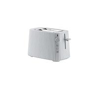 Alessi Plissé MDL08 W - Tostador de Diseño, en Resina Termoplástica, Seis Niveles de Dorado, Enchufe Europeo, 850 W, Blanco