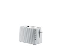 Alessi Plissé MDL08 W - Tostador de Diseño, en Resina Termoplástica, Seis Niveles de Dorado, Enchufe Europeo, 850 W, Blanco