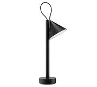 Alessi Tsumiki ME01 B - Lámpara Portátil Magnética, Batería Recargable con Cable USB-C, en Metal y Resina Termoplástica, Luz LED 3.5W 5V, Negro