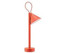Alessi Tsumiki ME01 RO - Lámpara Portátil Magnética, Batería Recargable con Cable USB-C, en Metal y Resina Termoplástica, Luz LED 3.5W 5V, Rojo Naranja
