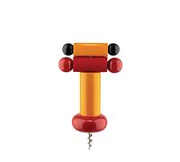 Alessi un Brindisi Disegnato ad Arte ES17 - Sacacorchos de Diseño en Madera de Haya, Amarillo, Rojo y Negro