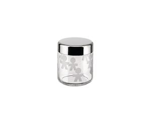 ALESSI Vorratsdose aus Glas GIROTONDO 0,75L Edelstahl plata