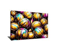 Alessio Cacciatore - Cuadro pop art Basket (40 x 30 cm), diseño de arte moderno y contemporáneo