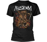 Alestorm We Are Here to Drink Your Beer Mens T-Tshirts Camisetas y Tops Short Sleeve Crewneck tee Black tee(XX-Large)