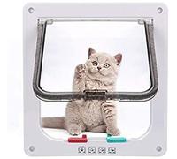Aleta clásica para Gatos, 4 Opciones de Cierre Manual M-19 x 22 x 5,5 cm, marrón