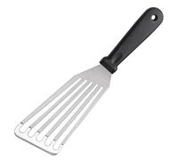 Aleta de metal para mariscos, construcción de aleación pulida de 12.4 x 3.4 pulgadas, perfil delgado, capacidad de corte fácil de deslizar, mango cómodo, volteador para el calor, utensilio de