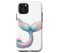 Aleta de sirena pastel Ocean Splash Rainbow Tail Sea Mermaids Fin Carcasa para iPhone 11 Pro