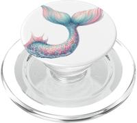 Aleta de sirena pastel Ocean Splash Rainbow Tail Sea Mermaids Fin PopSockets PopGrip para MagSafe