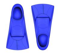 Aletas Cortas de Silicona para Natación Infantiles y Adultas, Aletas de Entrenamiento para Piscina, Snorkel y Buceo, Short Flippers para Principiantes, Azul, M(EU36-38)