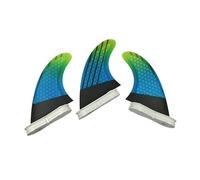 Aletas de Fibra for Surf con pestañas Dobles, Color Degradado G5/G7 for Tabla Corta(M)