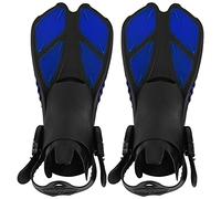 Aletas de natación Ajustables, Aletas de Buceo de talón Abierto para Snorkel, Aletas de Buceo largas con Material TPR+PP, diseño de Drenaje de Doble Canal para Mayor Velocidad y (SG)