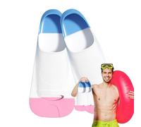 Aletas de natación, aletas de buceo antideslizantes, con bolsa de malla de almacenamiento, equipo de natación portátil, equipo de entrenamiento ergonómico para adultos, niños y principiantes