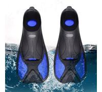 Aletas de natación cortas: aletas de natación compactos, equipo de entrenamiento de la piscina, aletas de snorkel de viaje | Aletas flexibles livianas con un cómodo bolsillo para el pie para snorkel d