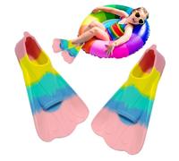 Aletas de natación de silicona - Silicona duradera | Aletas de entrenamiento profesional para nadar niños adultos | Aletas de buceo sin brazadas de pecho pies de pato cortos natación para piscina