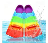 Aletas de natación para niños, 100% silicona, aletas cortas para entrenamiento, aletas cortas para niños, aletas cortas para entrenamiento de natación, entrenamiento en aguas abiertas, esnórquel