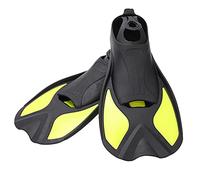 Aletas de natación snorkel aletas de buceo aletas suaves y cómodos para adultos hombres para mujeres piscina mar nadado negro silicona tamaño ajustable 2 paquete (L)