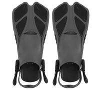 Aletas de Snorkel Ajustables, Aletas de Buceo largas para Nadar, Aletas de natación de talón Abierto de TPR Suave con de Drenaje de Doble Canal, Orificios de guía de Flujo de (SG)