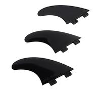 Aletas de Surf, 3 Piezas Negro Profesionales para Ondas Fuertes y Suaves, Accesorios Tabla Surf for Iniciados Expertos Playa Viajes Competencias