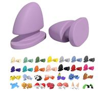 Aletas de tiburón con forma de cono de helado, pantuflas de tiburón con divertidas aletas 3D, diseño de panda, fresa, sombrero de Papá Noel, calabaza y fuego, Purple, Talla única