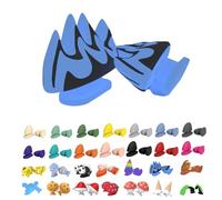 Aletas de tiburón con forma de cono de helado, pantuflas de tiburón con divertidas aletas 3D, diseño de panda, fresa, sombrero de Papá Noel, calabaza y fuego, Azul llama, Talla única