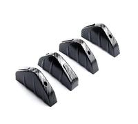 Aletas Difusor divisorias Difusor De Parachoques Trasero Universal Fibra Carbono Modificado Para Coche 4 Unidades Color Negro Rojo ABS Anticolisión(Carbon Fiber Pattern)