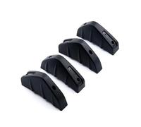Aletas Difusor divisorias Difusor Parachoques Trasero Universal Fibra De Carbono Modificado Para Coche 4 Unidades Color Negro Rojo ABS Anticolisión(Black)