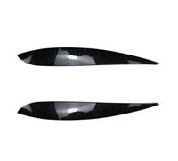 Aletas Difusor divisorias Kit Pegatinas Párpados Faros Delanteros Embellecedores Carrocería Accesorios Alerón Coche Compatible Con VW Para Polo Para MK4 9N 2005-2009(Carbon Fiber Look)