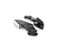 Aletas Motocicleta Espejo Retrovisor Giratorio Ajustable Motocicleta para CBR 250 300 400 500 650RR 1000RR Carenado Alerón ala Si Universal(Negro)