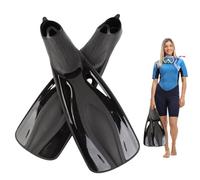 Aletas Snorkel, Swim Flippers Diving Gear, 21.06x6.69x3.94in Comfortable Lightweight Equipment, Training Flippers for Adults with Open Heel Strap, Pool Beach Snorkeling Water