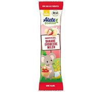 Alete Barrita crujiente de leche de fresa, perfecta como snack para aperitivos, sin aceite de palma ni sustancias aromáticas, a partir del primer año, 1 unidad (1 x 25 g)