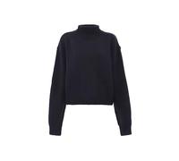 Aleva Jersey de Punto Estrecho para Mujer con Cuello Alto acrílico Negro Talla M/L Suéter