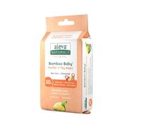 Aleva Naturals - Chupete de bambú y toallita de juguete